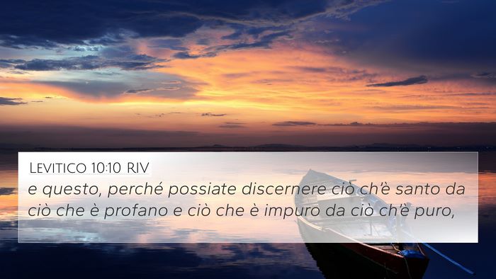 Levitico 10:10 RIV Bible Verse Image