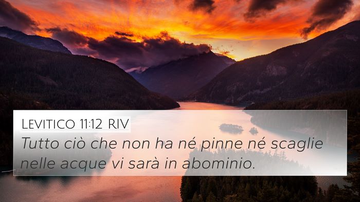 Levitico 11:12 RIV 4K Wallpaper - Tutto ciò che non ha né pinne né scaglie nelle - 4K Wallpaper Bible Verse