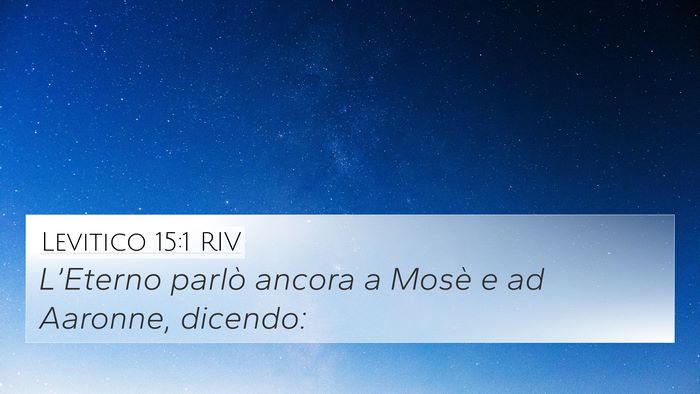 Levitico 15:1 RIV Bible Verse Image