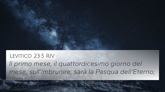 Levitico 23:5 RIV Bible Verse Image