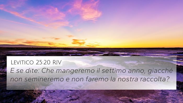 Levitico 25:20 RIV Bible Verse Image