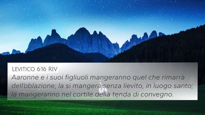 Levitico 6:16 RIV Bible Verse Image