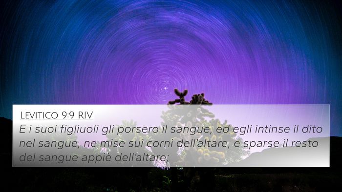 Levitico 9:9 RIV Bible Verse Image