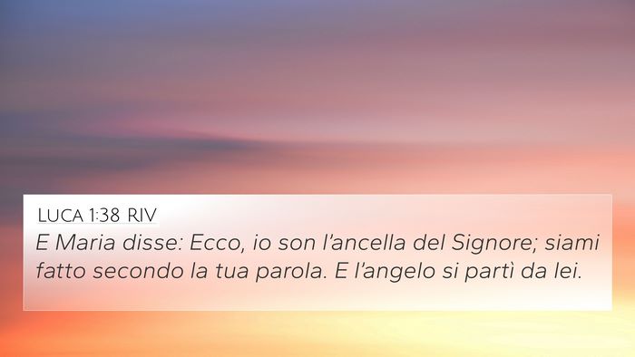 Luca 1:38 RIV 4K Wallpaper - E Maria disse: Ecco, io son l’ancella del - 4K Wallpaper Bible Verse