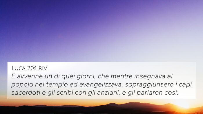 Luca 20:1 RIV Bible Verse Image