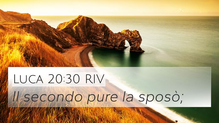 Luca 20:30 RIV 4K Wallpaper - Il secondo pure la - 4K Wallpaper Bible Verse