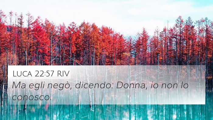 Luca 22:57 RIV 4K Wallpaper - Ma egli negò, dicendo: Donna, io non lo - 4K Wallpaper Bible Verse