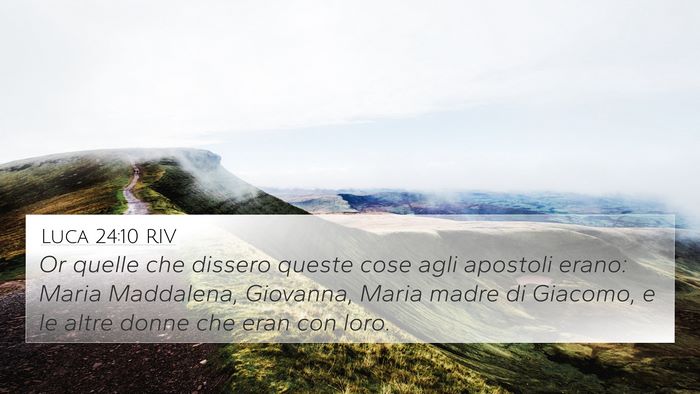 Luca 24:10 RIV 4K Wallpaper - Or quelle che dissero queste cose agli apostoli - 4K Wallpaper Bible Verse