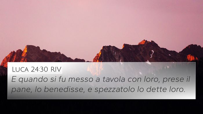 Luca 24:30 RIV Bible Verse Image