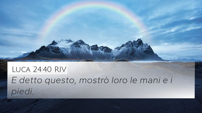 Luca 24:40 RIV 4K Wallpaper - E detto questo, mostrò loro le mani e i - 4K Wallpaper Bible Verse