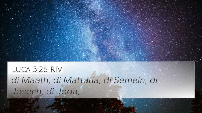 Luca 3:26 RIV 4K Wallpaper - di Maath, di Mattatia, di Semein, di Josech, di - 4K Wallpaper Bible Verse