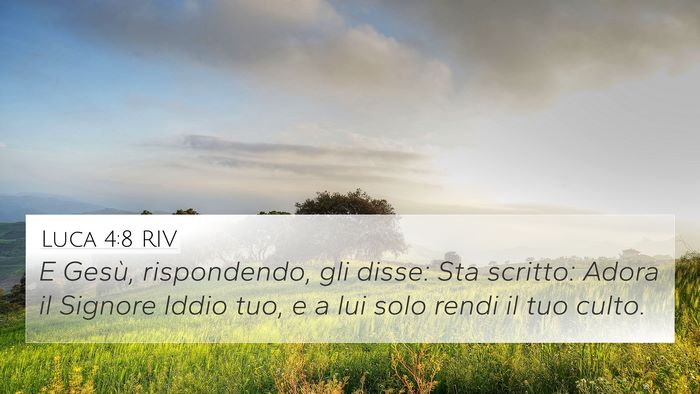 Luca 4:8 RIV Bible Verse Image