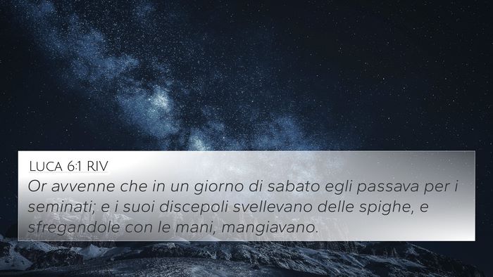 Luca 6:1 RIV Bible Verse Image