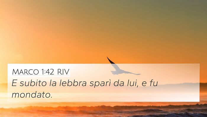 Marco 1:42 RIV Bible Verse Image