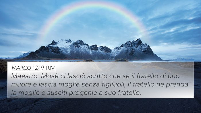 Marco 12:19 RIV Bible Verse Image