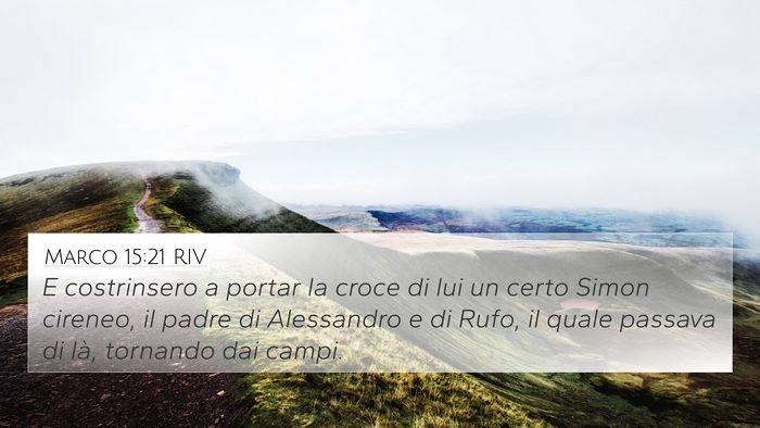 Marco 15:21 RIV Bible Verse Image