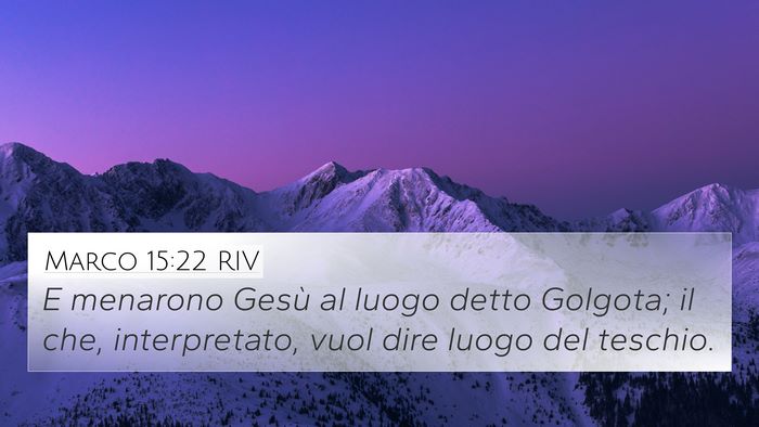 Marco 15:22 RIV Bible Verse Image