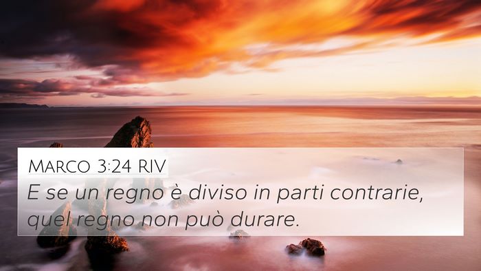 Marco 3:24 RIV 4K Wallpaper - E se un regno è diviso in parti contrarie, quel - 4K Wallpaper Bible Verse