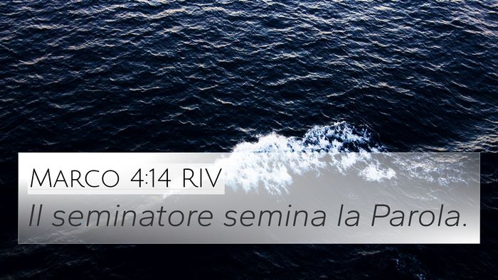 Marco 4:14 RIV 4K Wallpaper - Il seminatore semina la - 4K Wallpaper Bible Verse