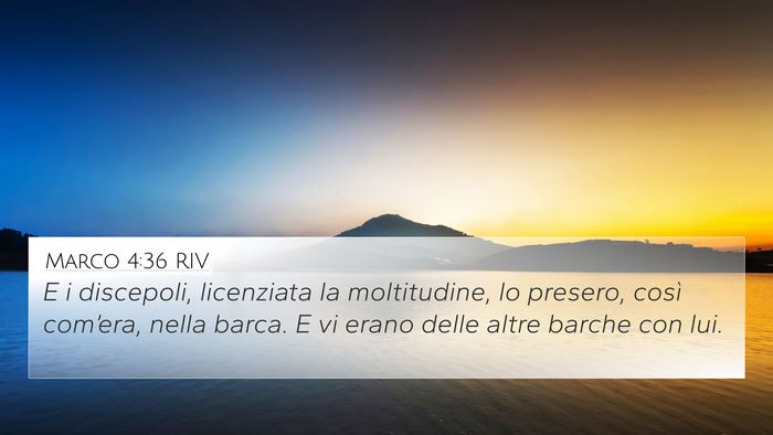 Marco 4:36 RIV Bible Verse Image
