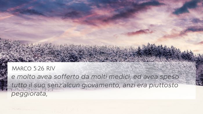 Marco 5:26 RIV Bible Verse Image