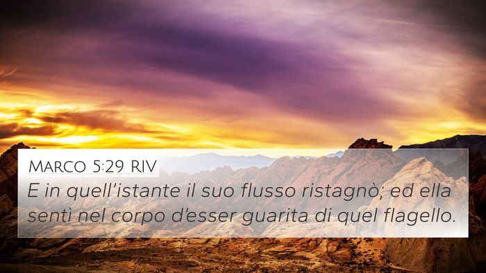 Marco 5:29 RIV Bible Verse Image