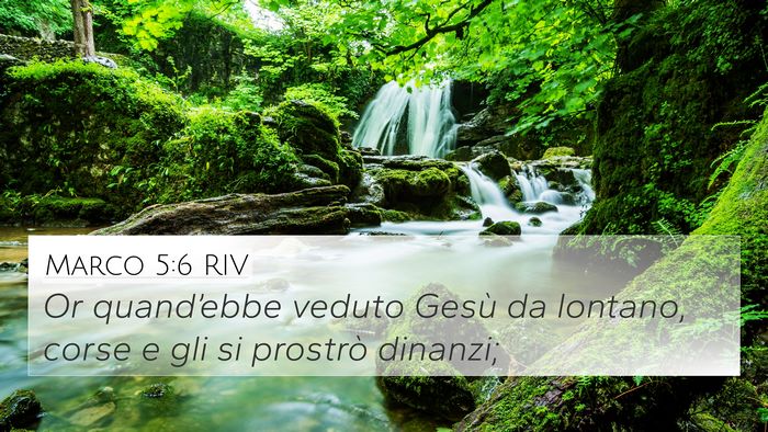 Marco 5:6 RIV 4K Wallpaper - Or quand’ebbe veduto Gesù da lontano, corse e - 4K Wallpaper Bible Verse