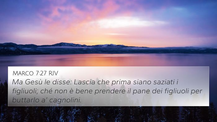 Marco 7:27 RIV Bible Verse Image