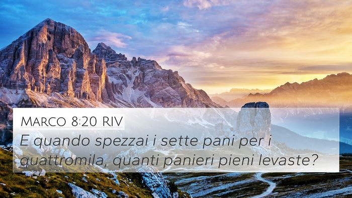 Marco 8:20 RIV Bible Verse Image