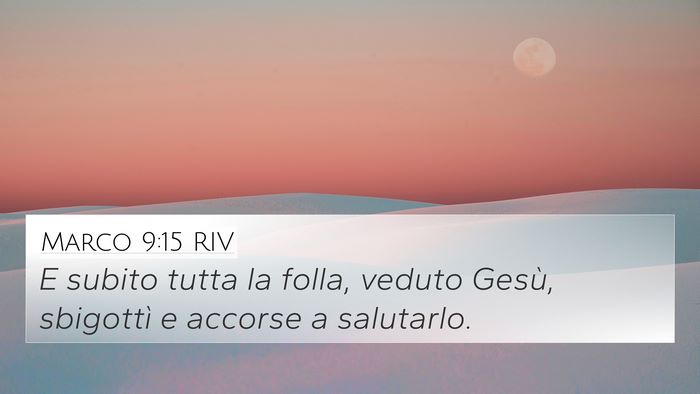 Marco 9:15 RIV 4K Wallpaper - E subito tutta la folla, veduto Gesù, sbigottì - 4K Wallpaper Bible Verse