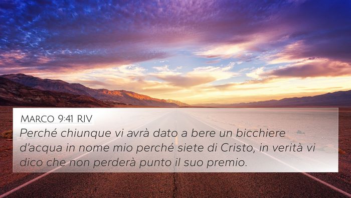 Marco 9:41 RIV Bible Verse Image
