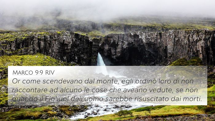 Marco 9:9 RIV Bible Verse Image