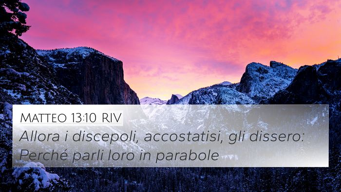 Matteo 13:10 RIV Bible Verse Image