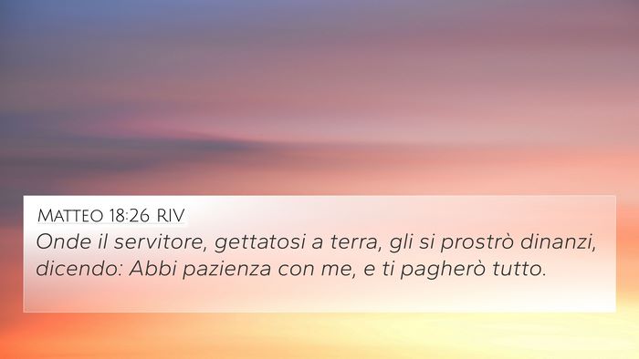 Matteo 18:26 RIV Bible Verse Image