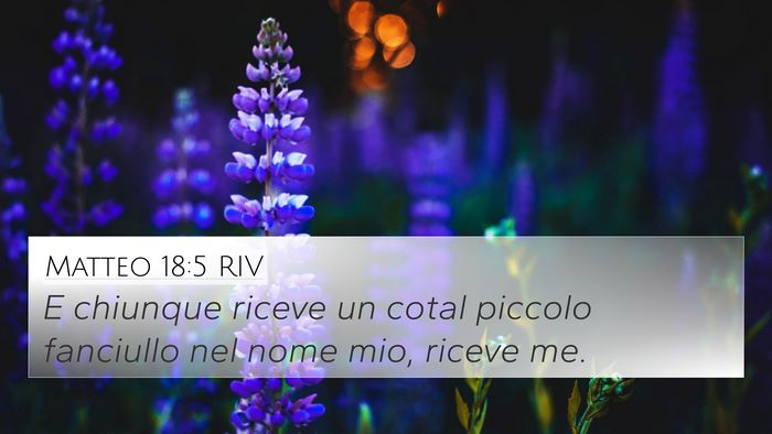 Matteo 18:5 RIV Bible Verse Image