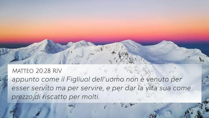Matteo 20:28 RIV Bible Verse Image
