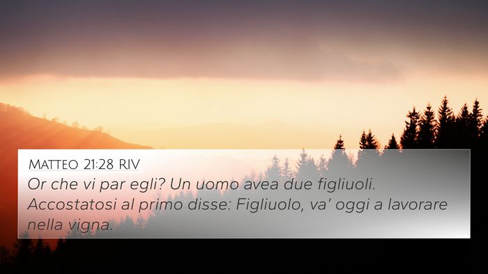 Matteo 21:28 RIV Bible Verse Image