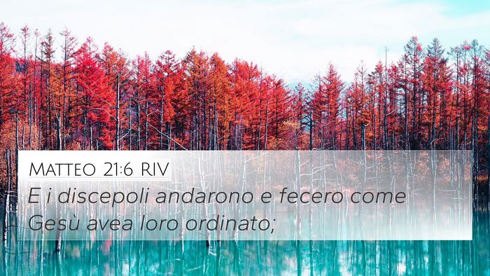 Matteo 21:6 RIV Bible Verse Image