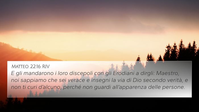 Matteo 22:16 RIV Bible Verse Image