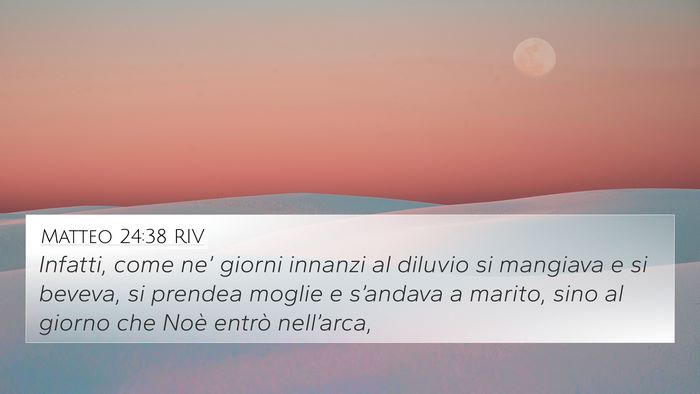 Matteo 24:38 RIV Bible Verse Image