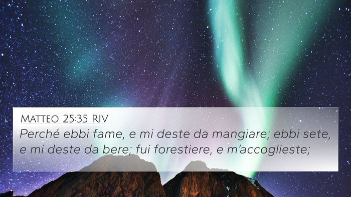 Matteo 25:35 RIV Bible Verse Image