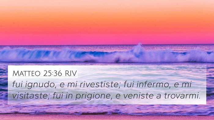 Matteo 25:36 RIV Bible Verse Image
