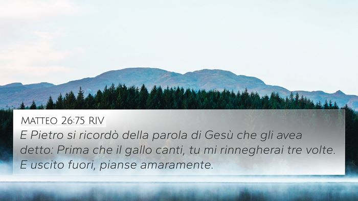 Matteo 26:75 RIV Bible Verse Image