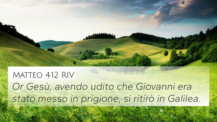 Matteo 4:12 RIV Bible Verse Image