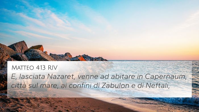 Matteo 4:13 RIV Bible Verse Image