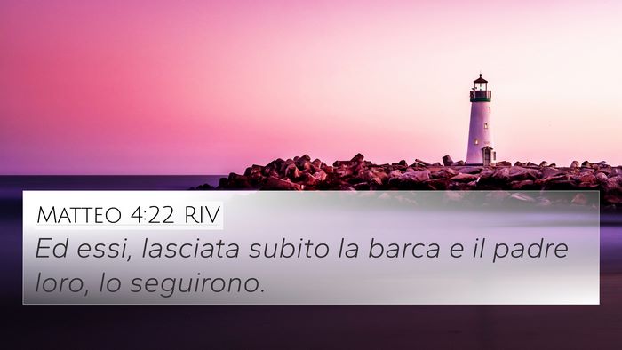 Matteo 4:22 RIV Bible Verse Image