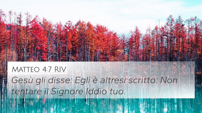 Matteo 4:7 RIV Bible Verse Image