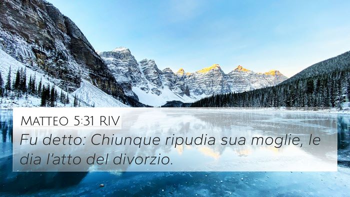 Matteo 5:31 RIV Bible Verse Image