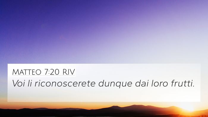 Matteo 7:20 RIV Bible Verse Image