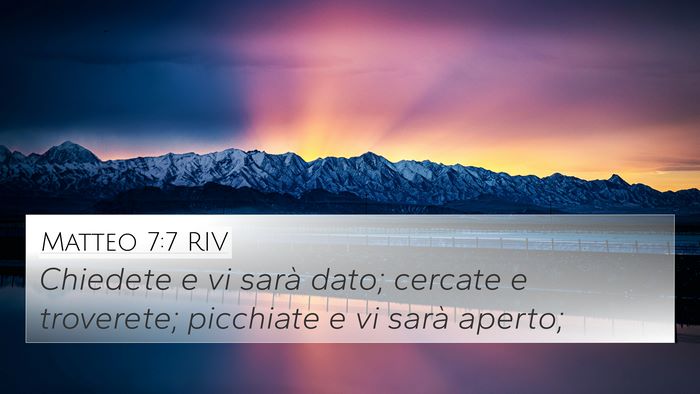 Matteo 7:7 RIV Bible Verse Image